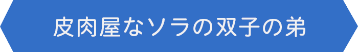 皮肉屋なソラの双子の弟